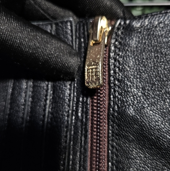 Black and Burgundy Leather Knee-High Boots - Picture 7 of 10